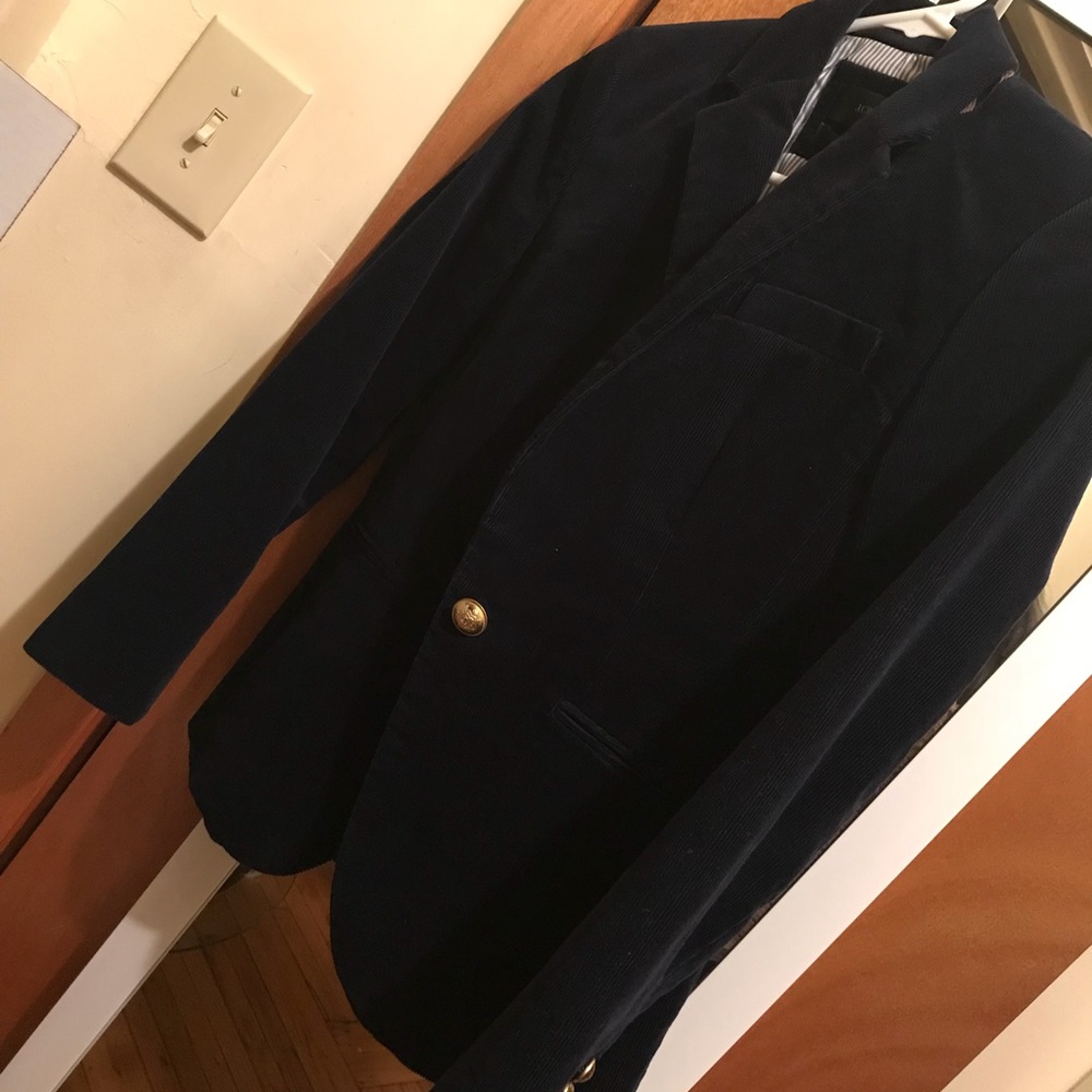 Navy Blue Corduroy Blazer, Size 00